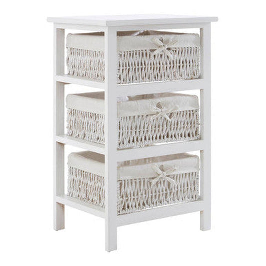 Orsina 3 Maize Baskets Storage Unit - White