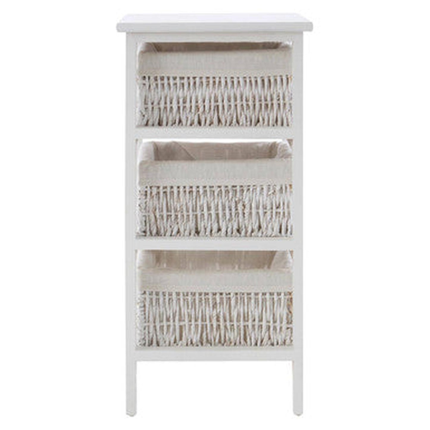 Orsina 3 Maize Baskets Storage Unit - White