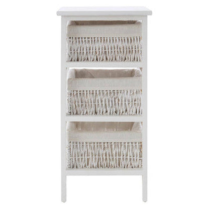 Orsina 3 Maize Baskets Storage Unit - White