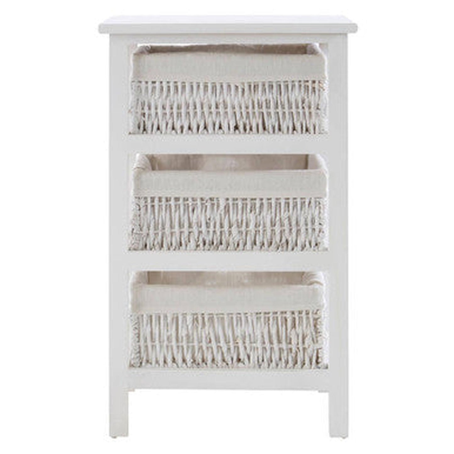 Orsina 3 Maize Baskets Storage Unit - White