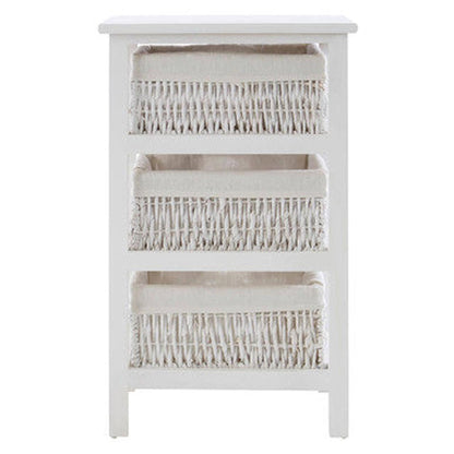Orsina 3 Maize Baskets Storage Unit - White