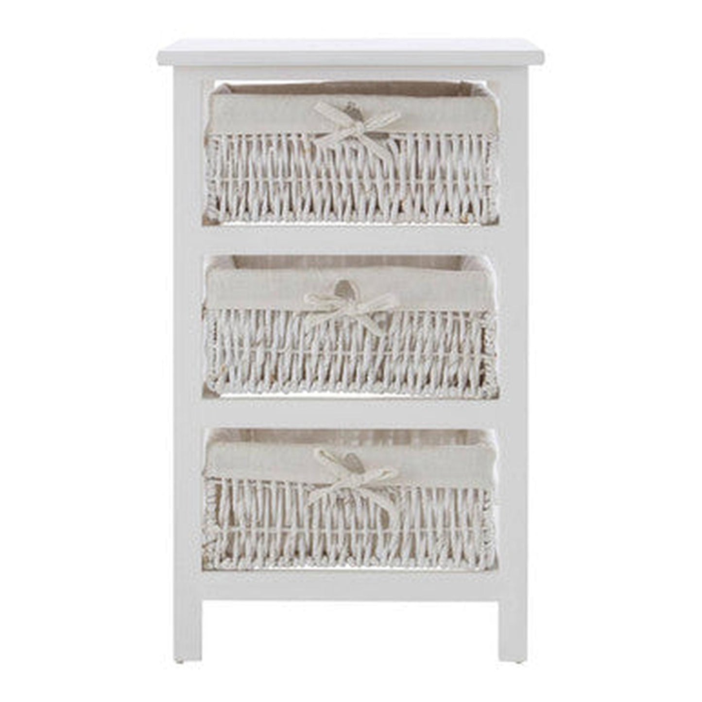 Orsina 3 Maize Baskets Storage Unit - White