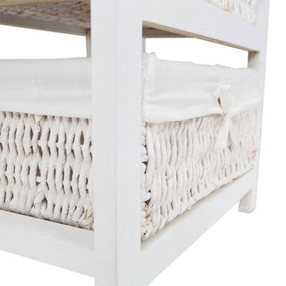 Orsina 3 Maize Baskets Storage Unit - White