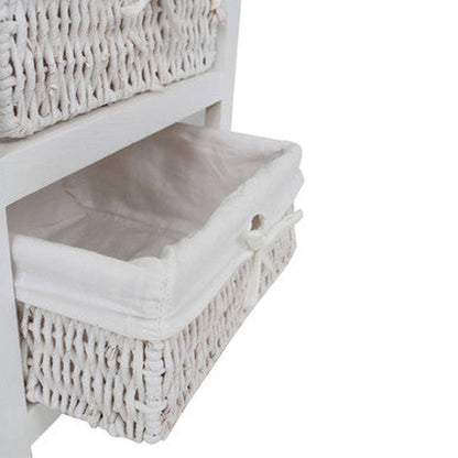 Orsina 3 Maize Baskets Storage Unit - White