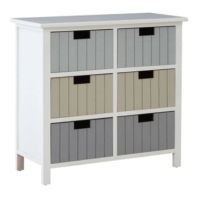 Orsina New England 6 Drawers Chest - White