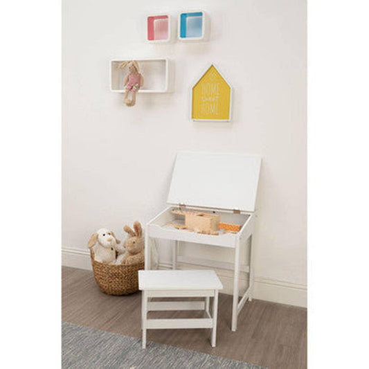 Orsina Jordan Childrens Desk And Stool - White