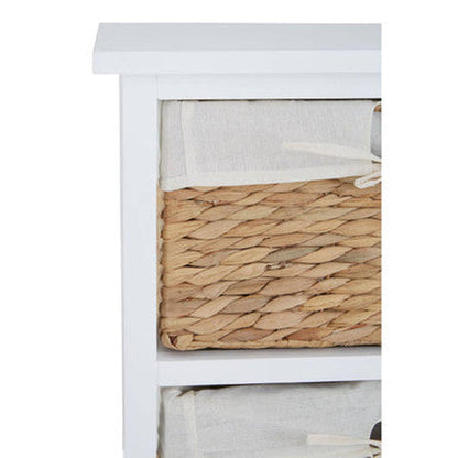 Orsina Ashby 5 Seagrass Drawer Chest - White & Natural