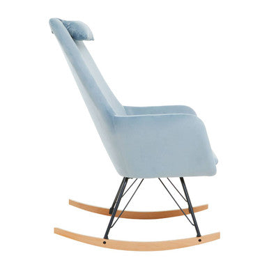Orsina Stockholm Velvet Rocking Chair - Blue