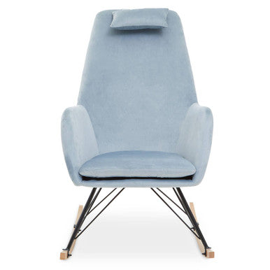 Orsina Stockholm Velvet Rocking Chair - Blue