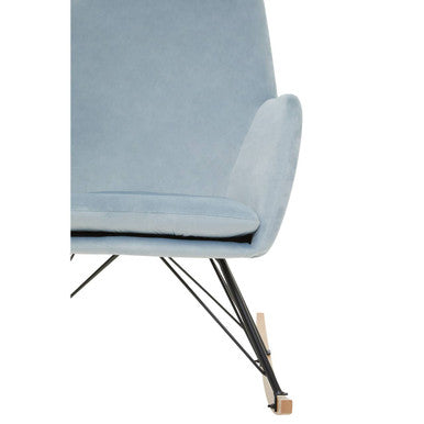 Orsina Stockholm Velvet Rocking Chair - Blue