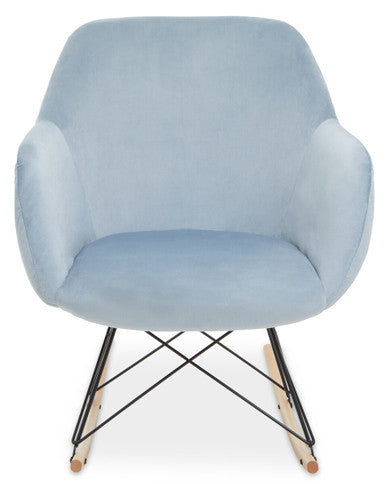 Orsina Stockholm Small Velvet Rocking Chair - Blue