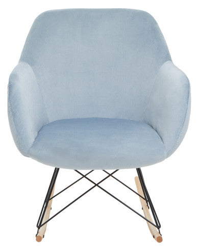 Orsina Stockholm Small Velvet Rocking Chair - Blue