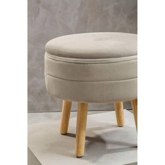 Orsina Ivy Velvet Stool - Mink