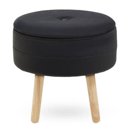 Orsina Ivy Velvet Stool -  Black