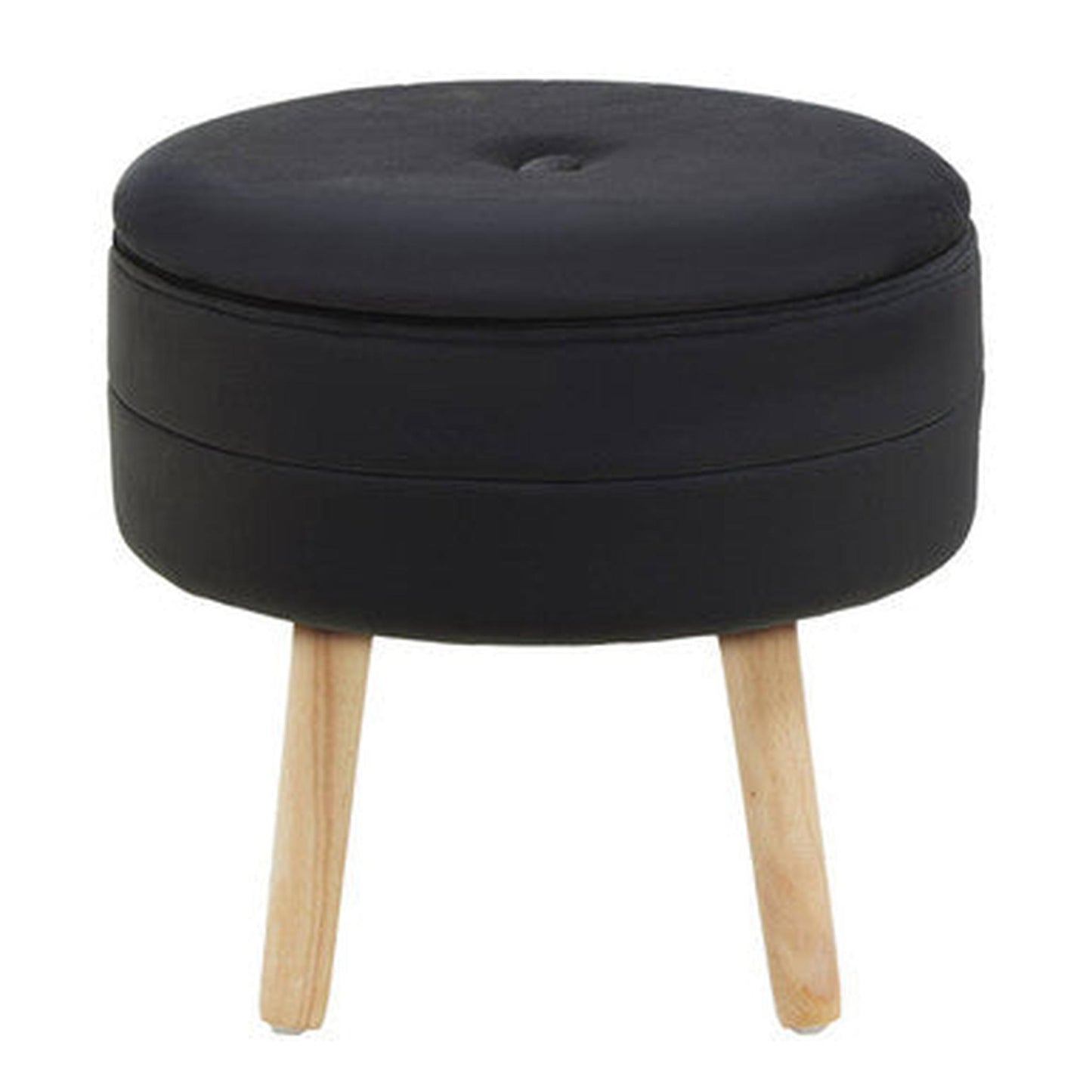 Orsina Ivy Velvet Stool -  Black