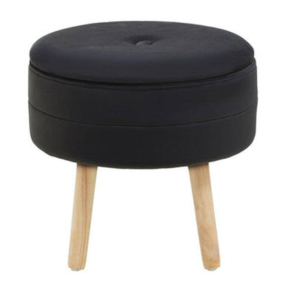 Orsina Ivy Velvet Stool -  Black