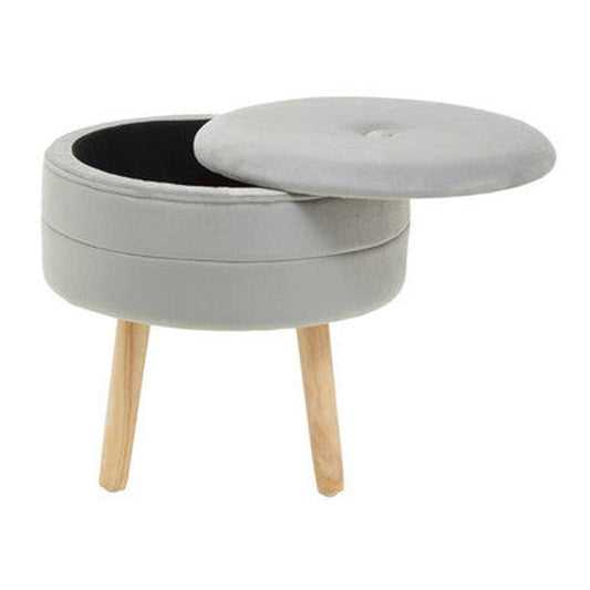 Orsina Ivy Velvet Stool - Grey