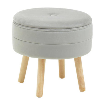 Orsina Ivy Velvet Stool - Grey