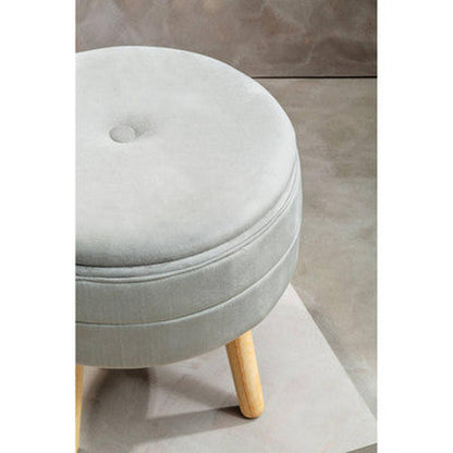 Orsina Ivy Velvet Stool - Grey
