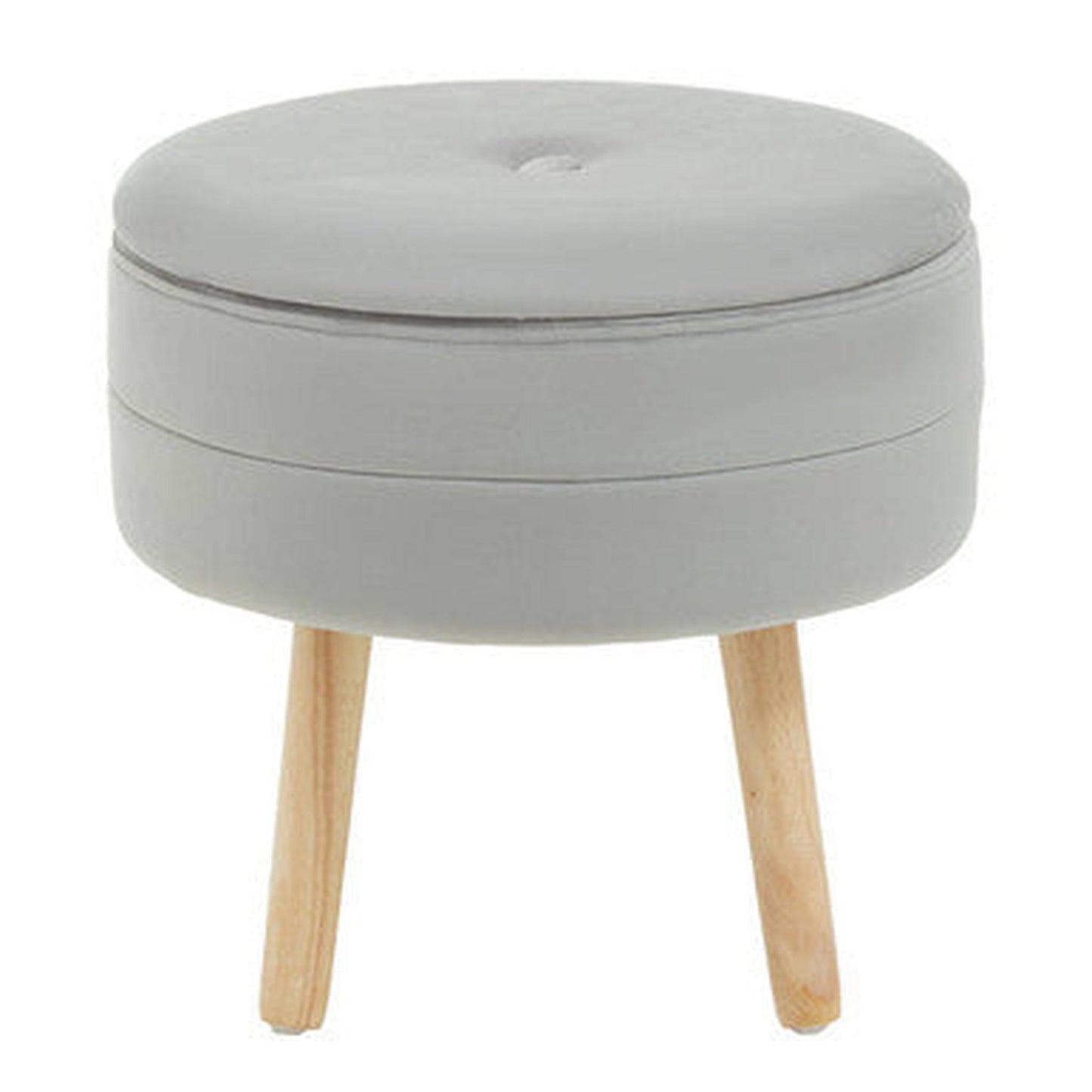 Orsina Ivy Velvet Stool - Grey