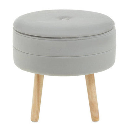 Orsina Ivy Velvet Stool - Grey