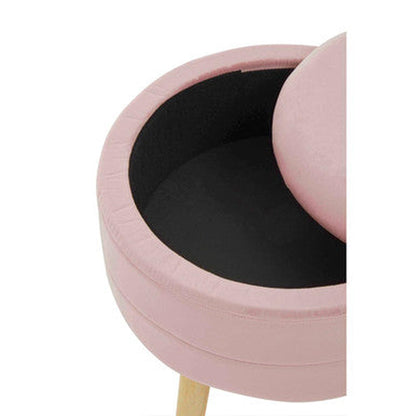 Orsina Ivy Velvet Stool - Pink