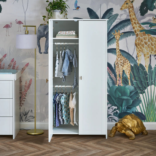 Obaby Evie Double Wardrobe - White - Dreamy Nursery