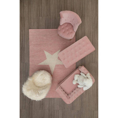 Orsina Star Rug - Pink & White (180 x 120 cm)