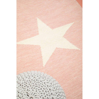 Orsina Star Rug - Pink & White (180 x 120 cm)