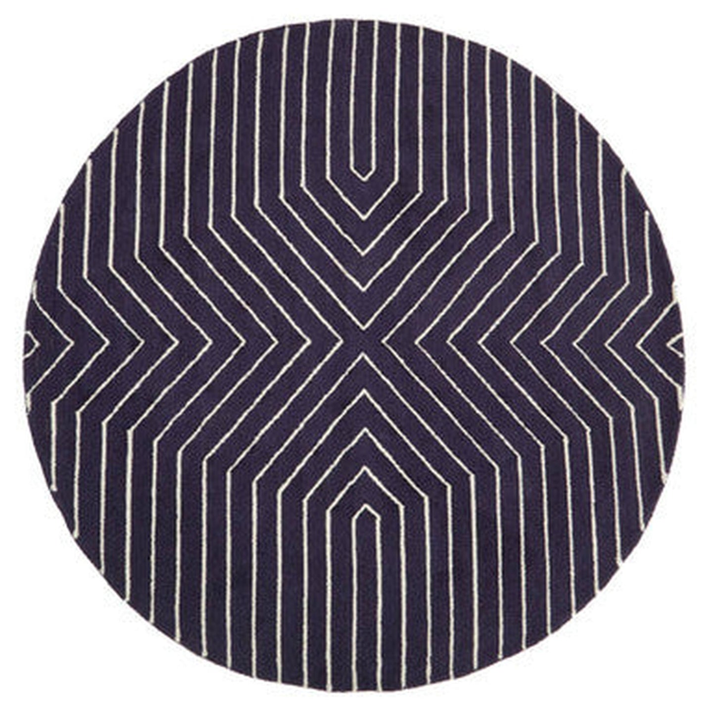 Orsina Bosie Moyo (200cm) Round Rug - Blue & White