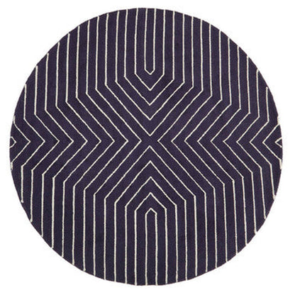 Orsina Bosie Moyo (200cm) Round Rug - Blue & White