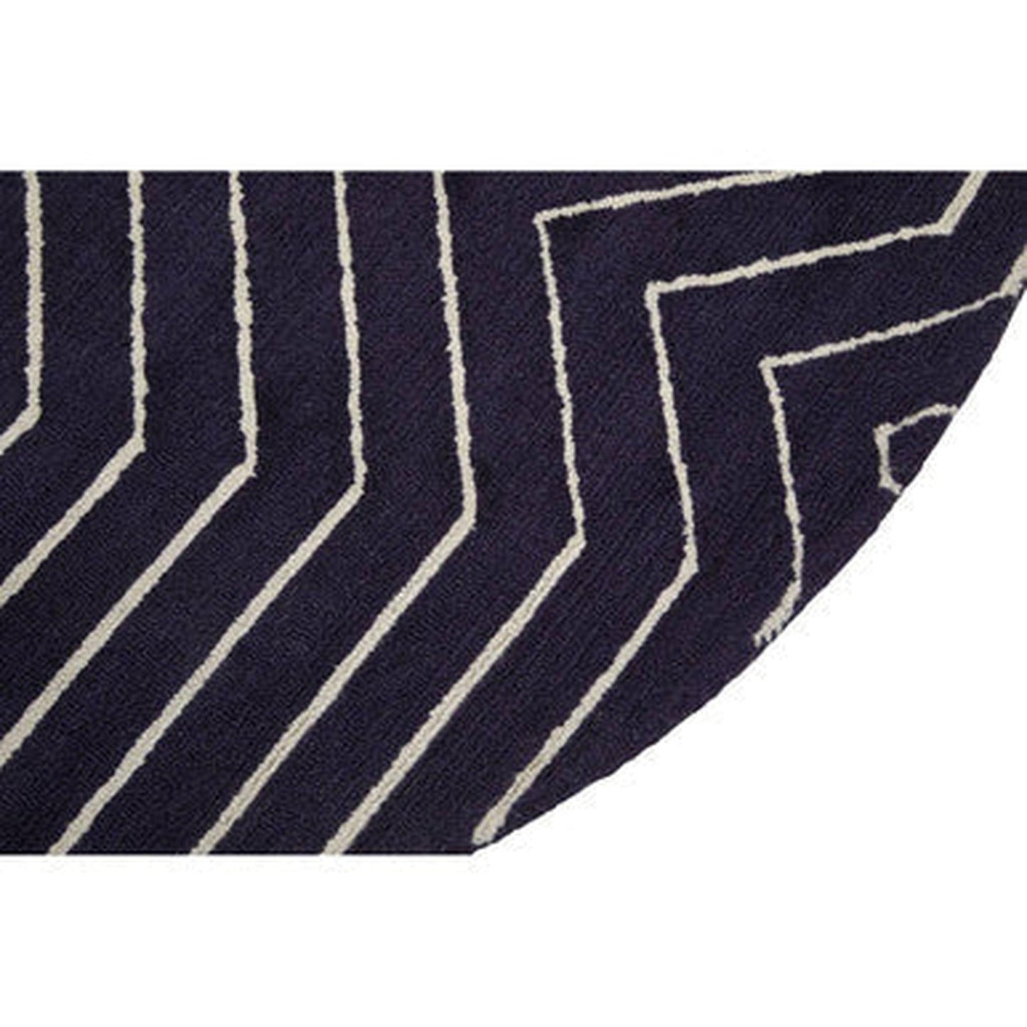 Orsina Bosie Moyo (200cm) Round Rug - Blue & White