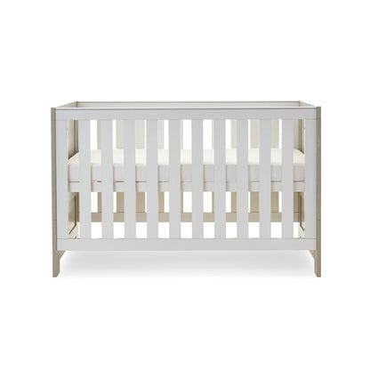 Obaby Nika Cot Bed - Grey Wash & White