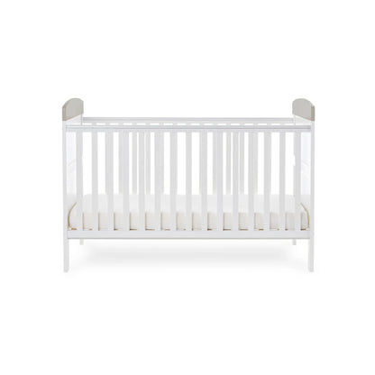 Obaby Grace Inspire Cot Bed - Hello World Koala (White with Grey)