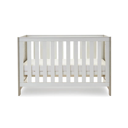 Obaby Nika Cot Bed - Grey Wash & White