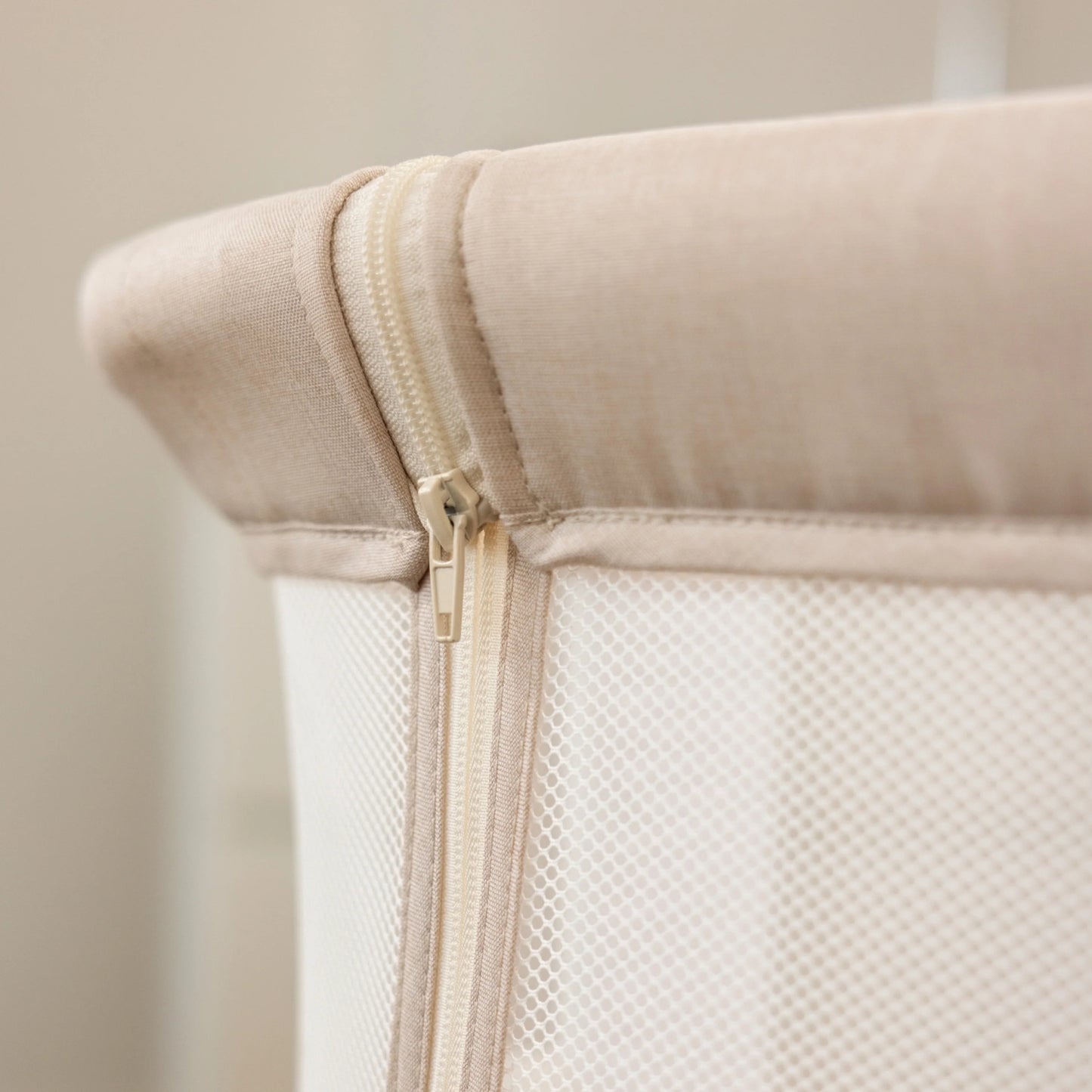 Obaby Cloud Bedside Crib - Oatmeal - Dreamy Nursery