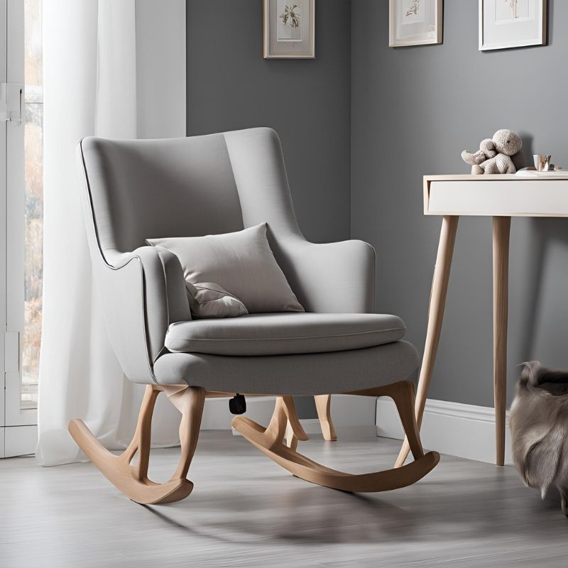 Rockabyebaby - Modern Grey Nursery Rocking Chair