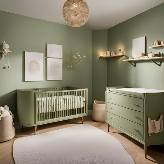 Bloom & Rest - Green & Natural 2-Piece Nursery Furniture Set