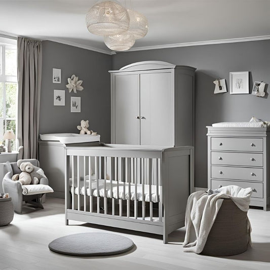 Bloom & Rest - Grey 4-Piece Nursery Furniture Set