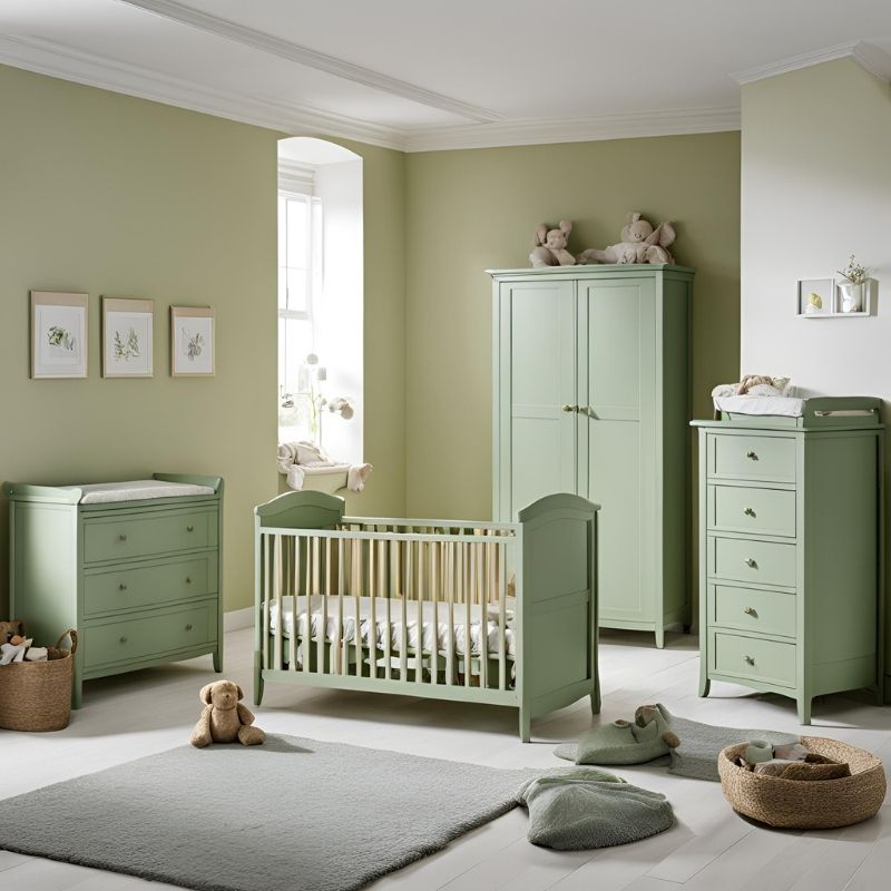 Bloom & Rest - Mint Green 4-Piece Nursery Furniture Set