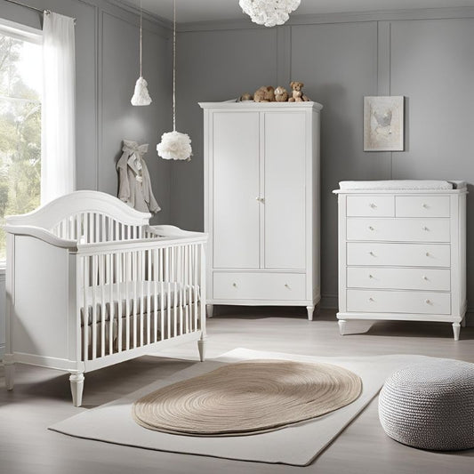 Bloom & Rest - White 3-Piece Nursery Furniture Set