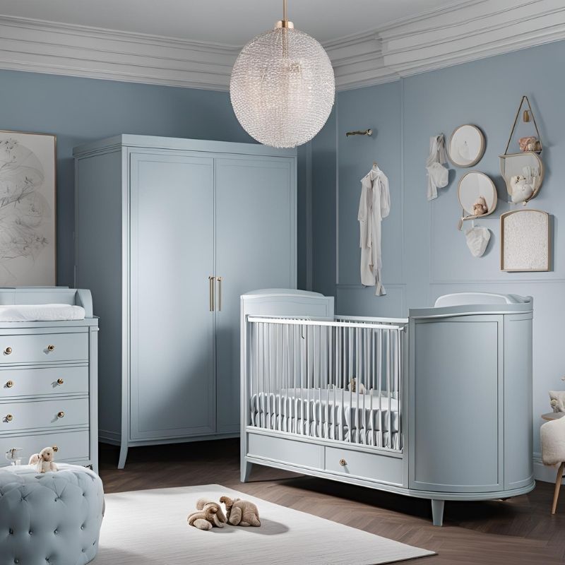 Bloom & Rest - Ice Blue 3-Piece Nursery Furniture Set