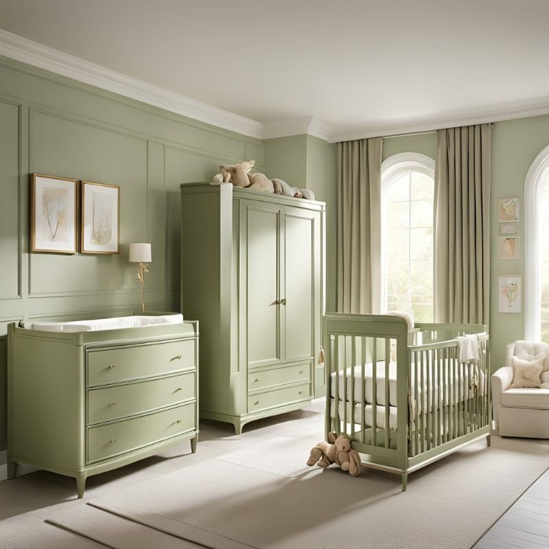 Bloom & Rest - Green 3-Piece Nursery Furniture Set