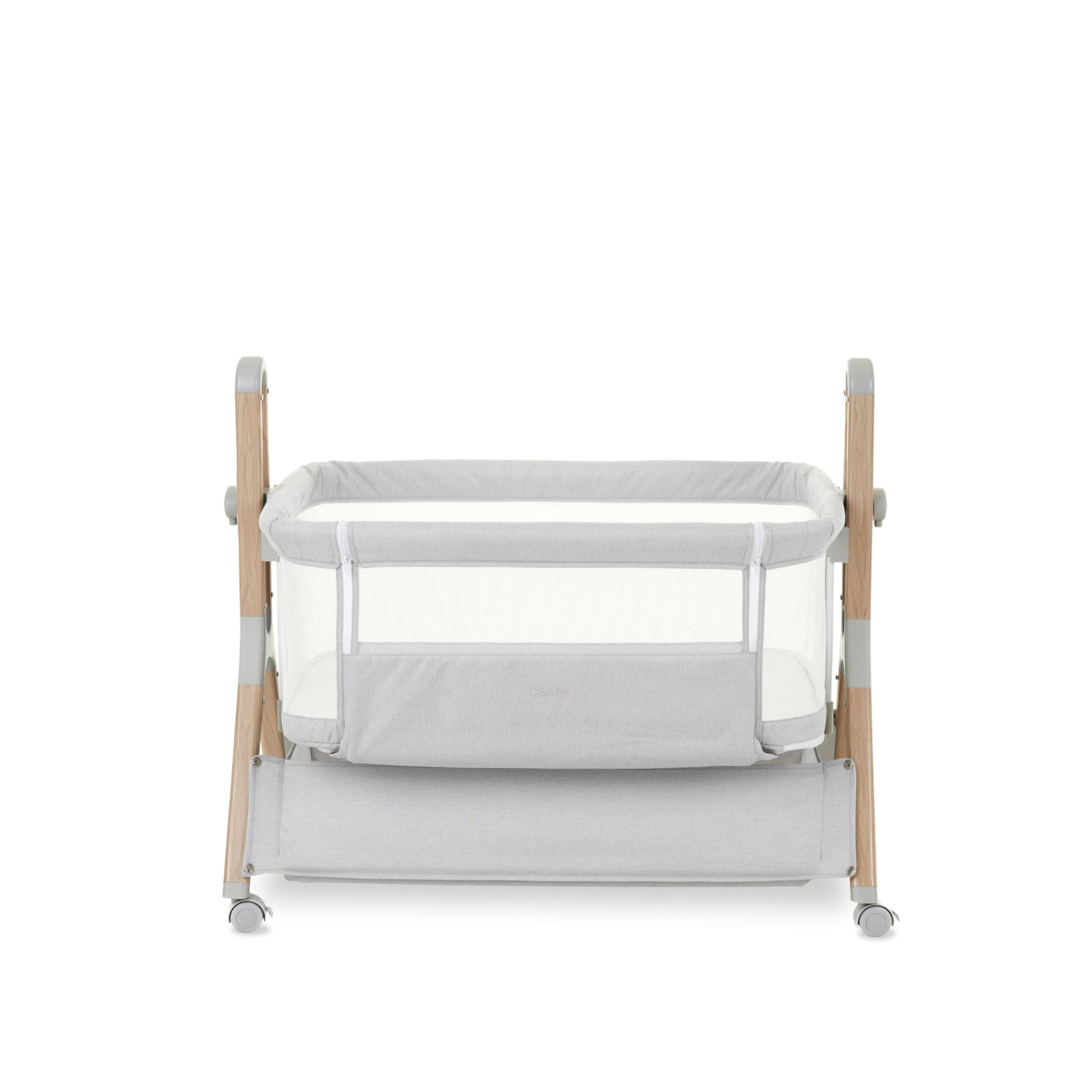 Obaby Cloud Bedside Crib - Grey - Dreamy Nursery