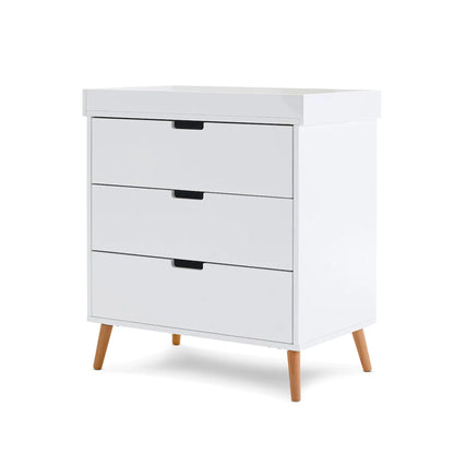 Obaby Maya Mini 2 Piece Room Set - White With Natural - Dreamy Nursery