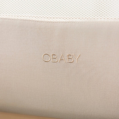 Obaby Cloud Bedside Crib - Oatmeal - Dreamy Nursery