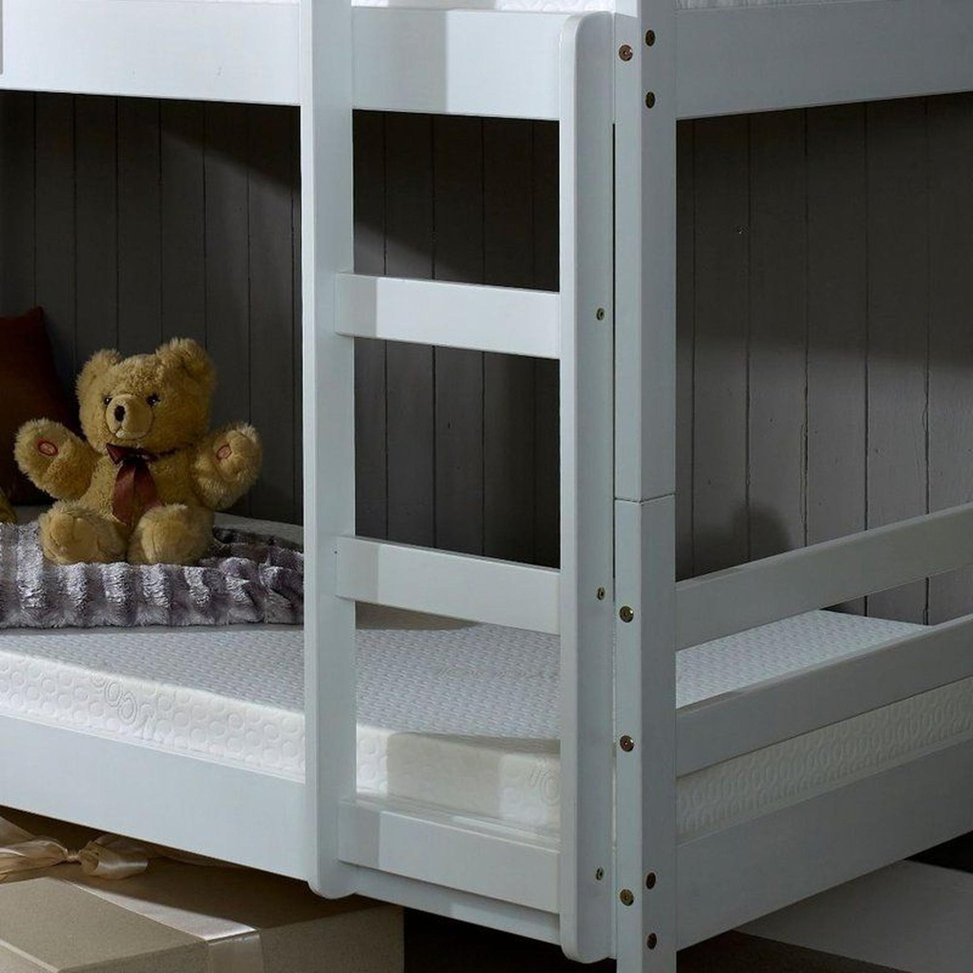 Amani Durham Bunk Bed - White-Dreamy Nursery