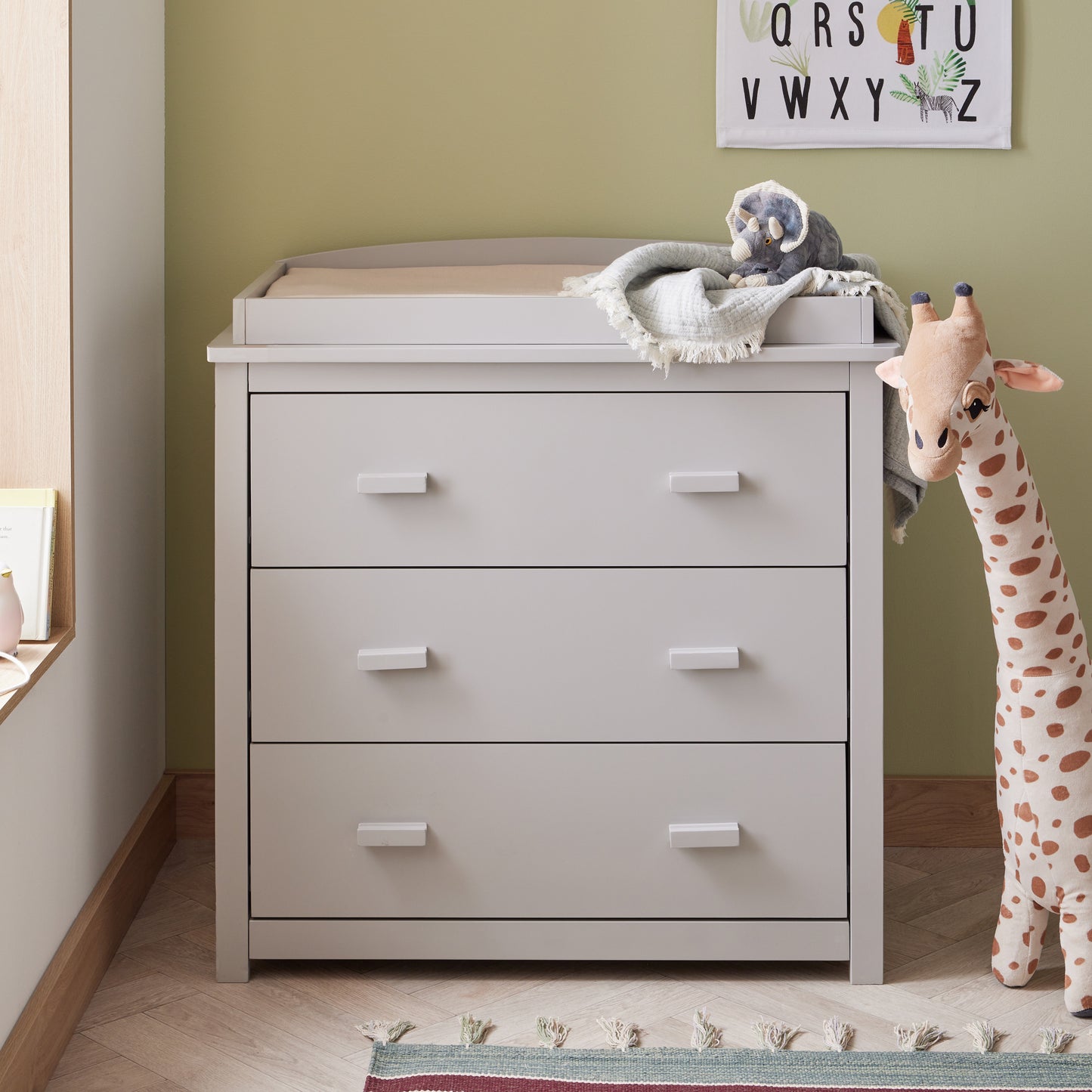 Aston 2 Piece Nursery Room Set - Grey