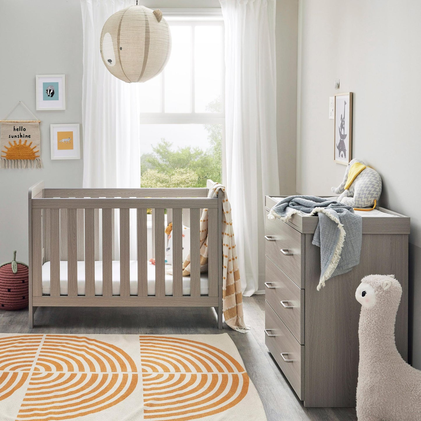 Babymore Caro Mini 2 Piece Room Set - Grey Wash-Dreamy Nursery