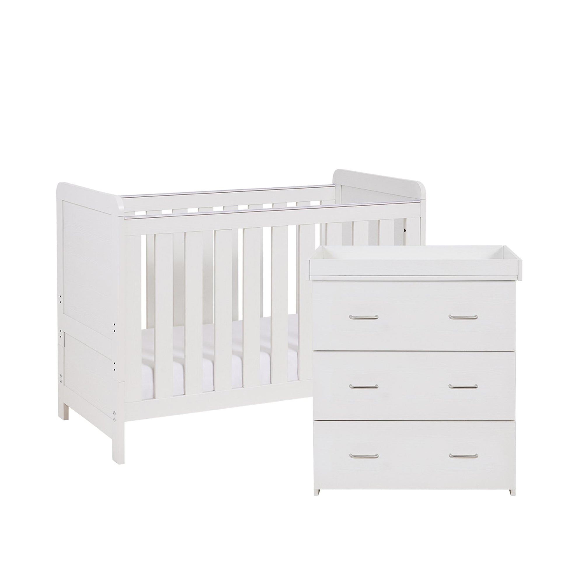Babymore Caro Mini 2 Piece Room Set - White Wash-Dreamy Nursery